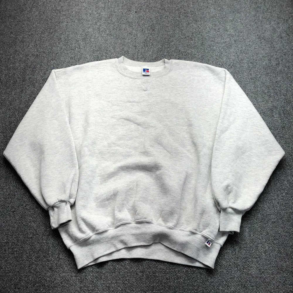 Vintage Russell Athletic Crewneck Sweatshirt Gray Made in USA XXL